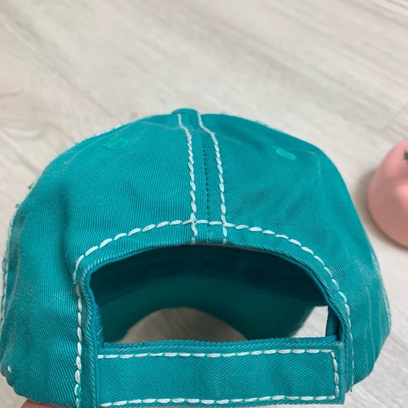 Mommy Shark Baseball Cap Hat Aqua New - Picture 5 of 6